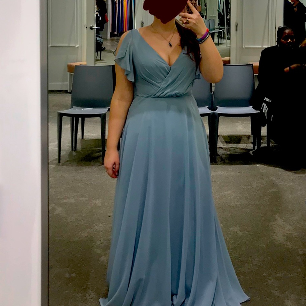 Floor length bridesmaids dress